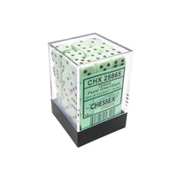 Chessex Dice - 12mm 3d6 - Opaque - Pastel Green/Black CHX25865