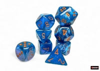 Chessex Dice - Polyhedral - Borealis - Midnight/Copper 7-Die Set CHX30069