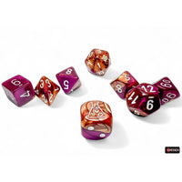 Chessex Dice - Polyhedral - Gemini - Copper-Purple/White 7-Die Set CHX30071