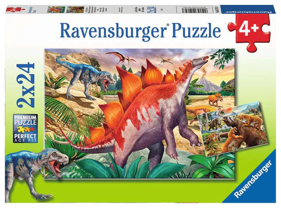Ravensburger Puzzle 2x24pc Jurassic Wildlife 05179