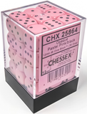 Chessex Dice - 12mm 3d6 - Opaque - Pastel Pink/Black CHX25864