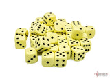 Chessex Dice - 12mm 3d6 - Opaque - Pastel Yellow/Black CHX25862