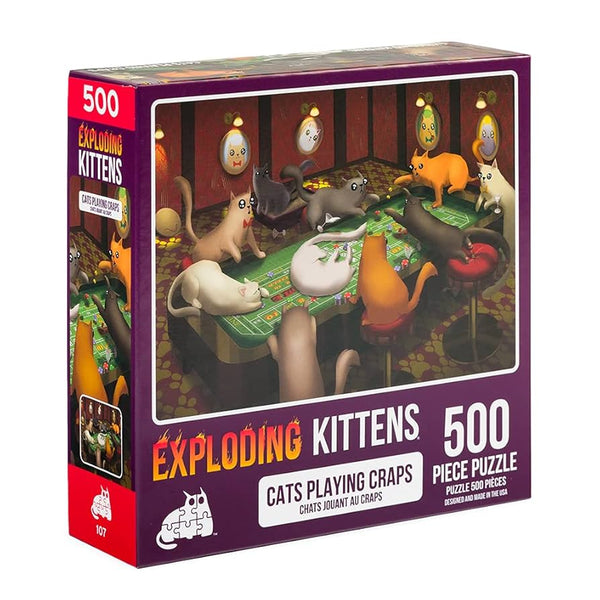 Cats Playing Craps 500 PC Puzzle