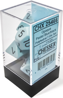 Chessex Dice - Polyhedral - Opaque - Pastel Blue/Black CHX25466