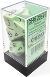 Chessex Dice - Polyhedral - Opaque - Pastel Green/Black CHX25465