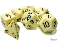 Chessex Dice - Polyhedral - Opaque - Pastel Yellow/Black CHX25462