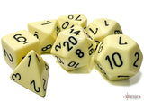 Chessex Dice - Polyhedral - Opaque - Pastel Yellow/Black CHX25462