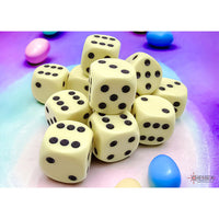 Chessex Dice - 16mm d6 - Opaque - Pastel Yellow/Black CHX25662