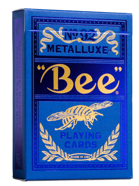 Bee Metalluxe BLue Playing Cards