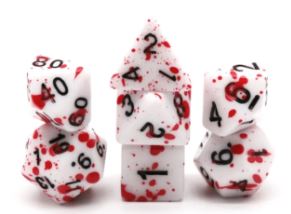 Foam Brain Blood Splatter RPG Dice Set