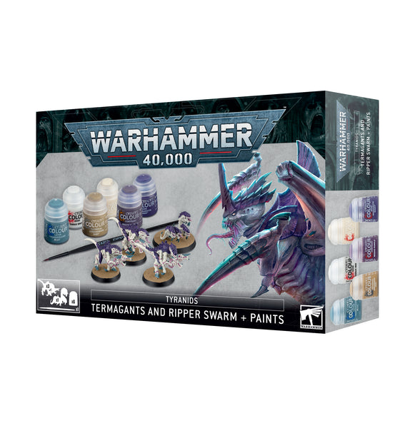 Warhammer 40,000 Tyranids Termagants and Ripper Swarm + Paint Set 60-13