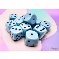 Chessex Dice - 16mm d6 - Opaque - Pastel Blue/Black CHX25666