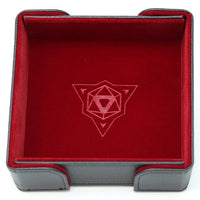 Die Hard Dice - Folding Dice Tray - Square - Red Velvet