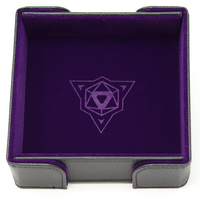 Die Hard Dice - Folding Dice Tray - Square - Purple Velvet