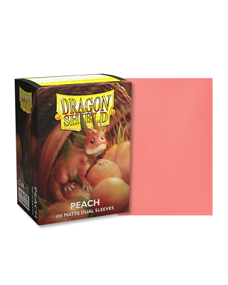 Dragon Shield Sleeves Matte Dual - 100ct Peach