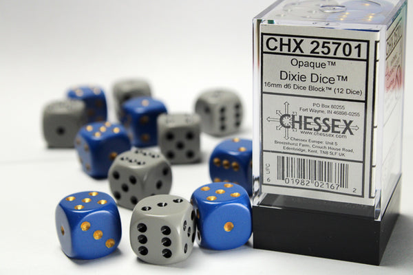 Chessex Dice - 16mm d6 - Opaque - Dixie CHX25701
