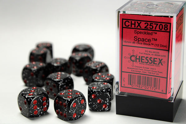 Chessex Dice - 12mm d6 - Speckled - Space CHX25708