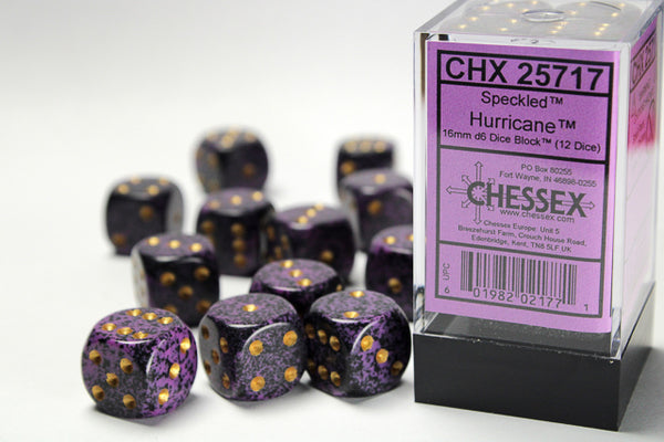 Chessex Dice - 16mm d6 - Speckled - Hurricane CHX25717