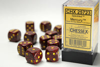 Chessex Dice - 16mm d6 - Speckled - Mercury CHX25723