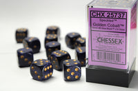 Chessex Dice - 16mm d6 - Speckled - Golden Cobalt CHX25737
