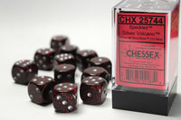 Chessex Dice - 16mm d6 - Speckled - Silver Volcano CHX25744