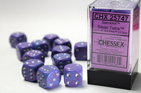 Chessex Dice - 16mm d6 - Speckled - Silver Tetra CHX25747