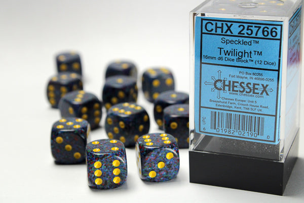 Chessex Dice - 16mm d6 - Speckled - Twilight CHX25766