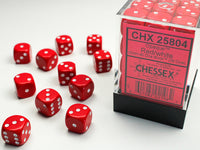 Chessex Dice - 12mm d6 - Opaque - Red/White CHX25804