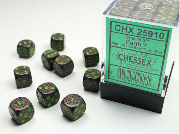 Chessex Dice - 12mm d6 - Speckled - Earth CHX25910