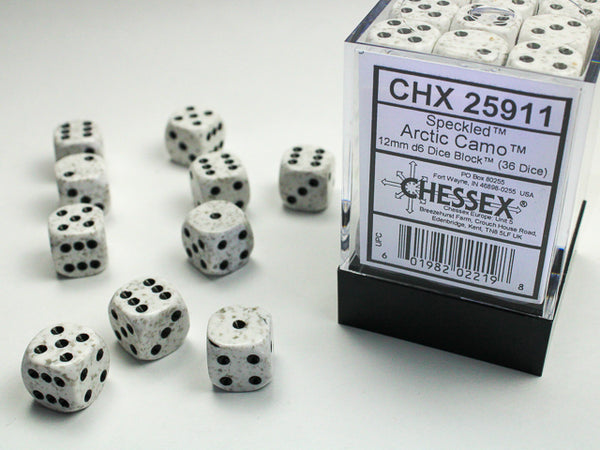 Chessex Dice - 12mm d6 - Speckled - Arctic Camo CHX25911