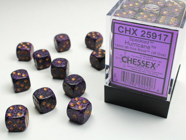 Chessex Dice - 12mm d6 - Speckled - Hurricane CHX25917