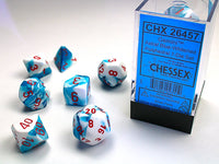 Chessex Dice - Polyhedral - Gemini - Astral Blue-White/Red CHX26457
