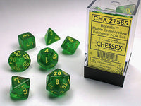 Chessex Dice - Polyhedral - Borealis - Maple Green/Yellow CHX27565
