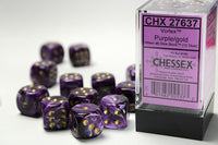 Chessex Dice - 16mm d6 - Vortex - Purple/Gold CHX27637