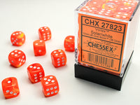 Chessex Dice - 12mm d6 - Vortex - Solar/White CHX27823