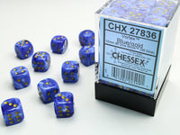 Chessex Dice - 12mm d6 - Vortex - Blue/Gold CHX27836