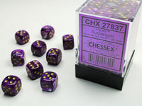Chessex Dice - 12mm d6 - Vortex - Purple/Gold CHX27837