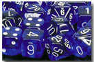 Chessex Dice - Polyhedral - Translucent - Blue w/White CHX23076 CHX23006