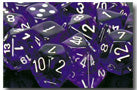 Chessex Dice - Polyhedral - Translucent - Purple w/White CHX23077