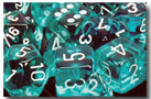 Chessex Dice - Polyhedral - Translucent - Teal w/White CHX23085