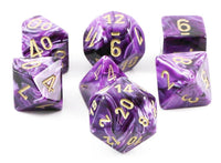 Chessex Dice - Polyhedral - Vortex - Purple w/Gold CHX27437