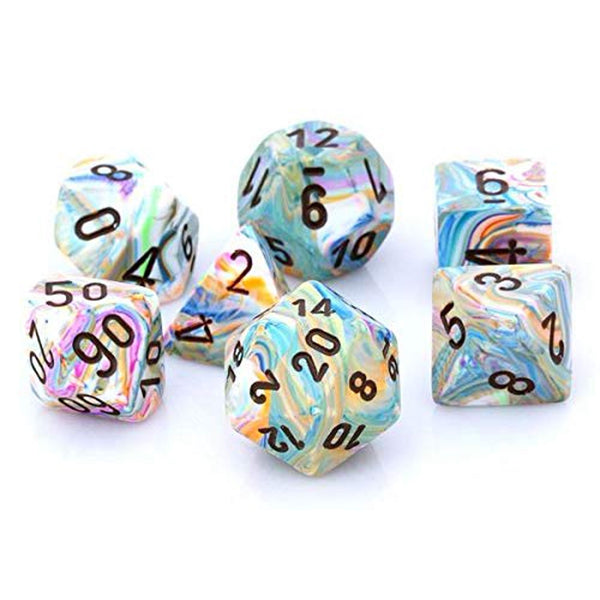 Chessex Dice - Polyhedral - Festive - Vibrant w/Brown CHX27441