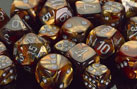Chessex Dice - Polyhedral - Lustrous - Gold w/Silver CHX27493