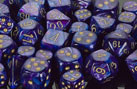 Chessex Dice - Polyhedral - Lustrous - Purple w/Gold CHX27497