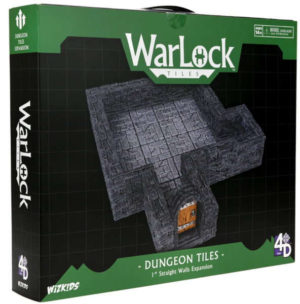 WK Warlock Tiles Dungeon Tiles 1" Straight Walls Expansion