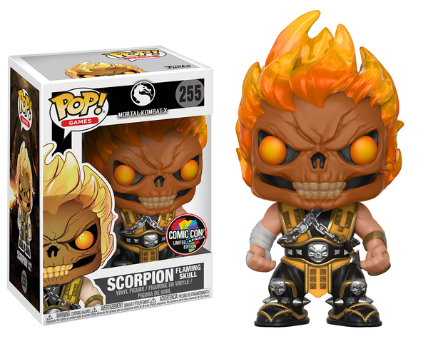 Pop! Mortal Kombat X - Scorpion Flaming Skull (Hot Topic Exclusive) #255