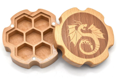 Beech Wood Dice Box (Hexagonal)