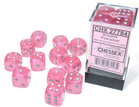 Chessex Dice - Borealis - Luminary - Pink/Silver 12D6 CHX27784