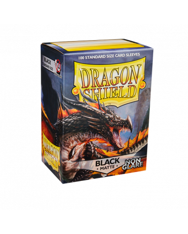 Dragon Shield Sleeves Standard Matte - 100ct Black Non-Glare