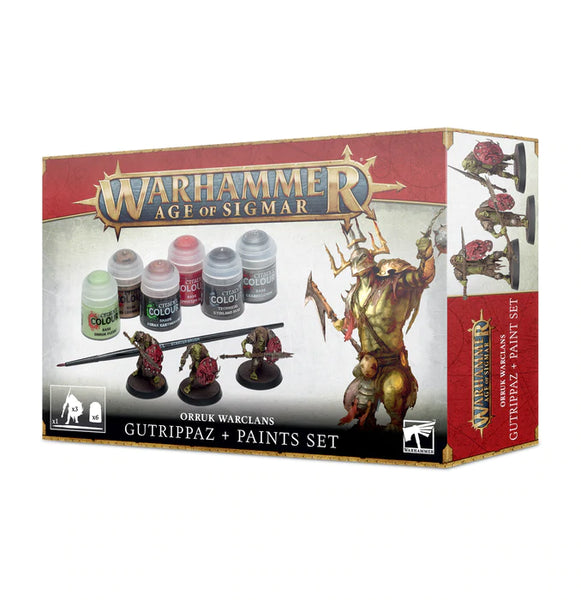 Warhammer Age of Sigmar Orruks Gutrippaz Paint Set 60-09